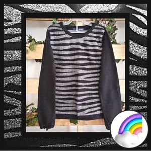 3/$24 - Basic Editions Zebra Striped Sweater